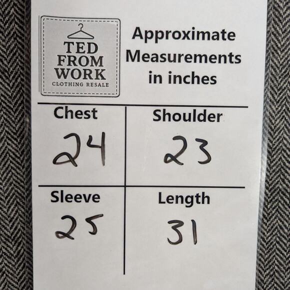 Southampton 48R Gray Herringbone Wool Blazer Sport Coat Made in USA George Deans - Picture 6 of 6